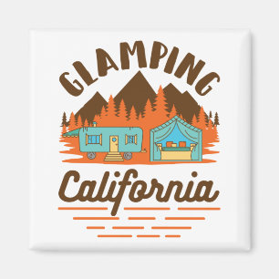 Glamping California Glamper Camping Women Magnet