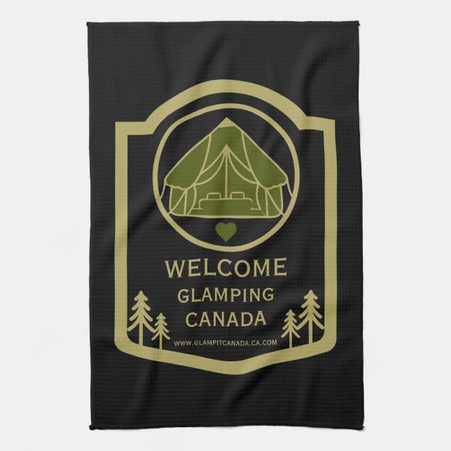 Glamping Canada Business Tea Towel (Vertical)