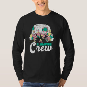 Glamping Crew Camper Wine Camping Vintage Outdoor  T-Shirt