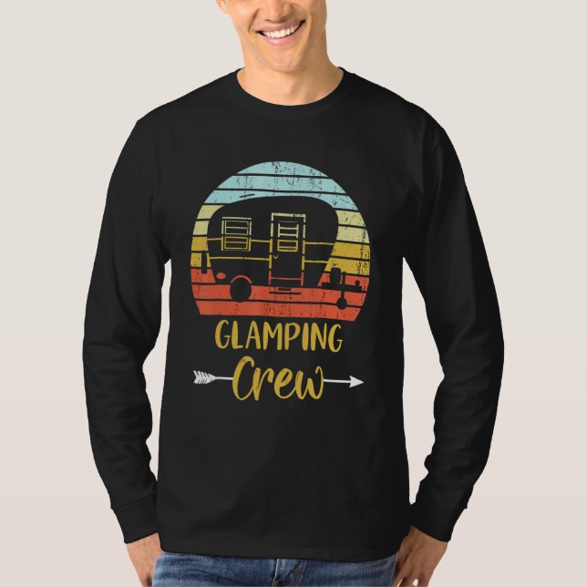 Glamping Crew  Matching Family Girls Camping Trip T-Shirt (Front)