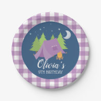 Glamping Girl purple tent Camping Birthday party