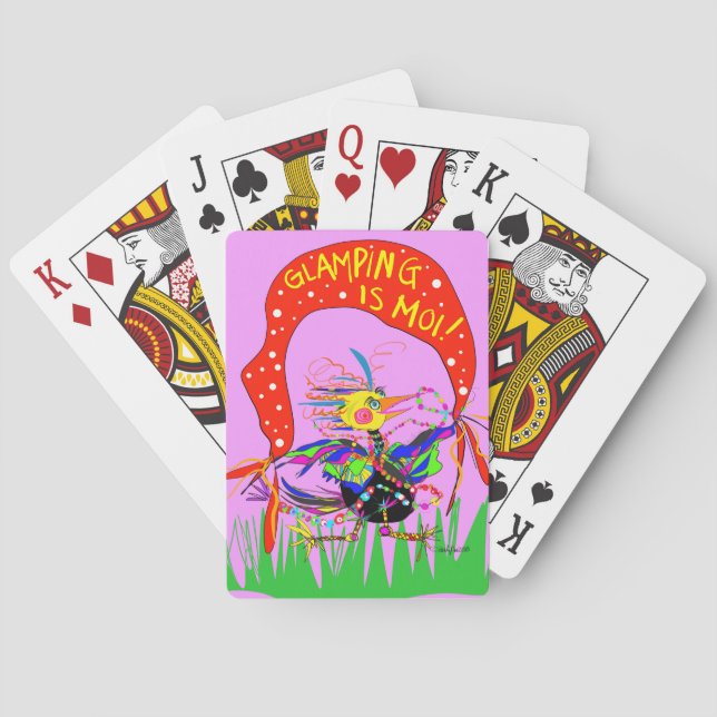 GLAMPING IS MOI phone playing cards (cawds) (Back)