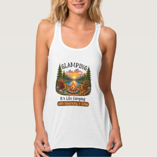 Glamping It's Like Camping Womens T Shirt