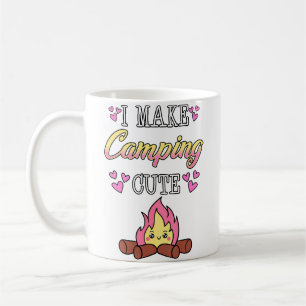 Glamping Luxury I Make Camping Cute Bonfire Camper Coffee Mug