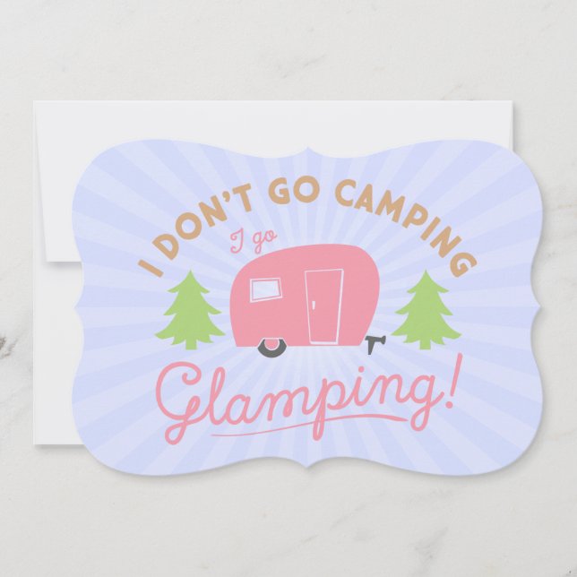Glamping Not Camping Flat Card (Front)