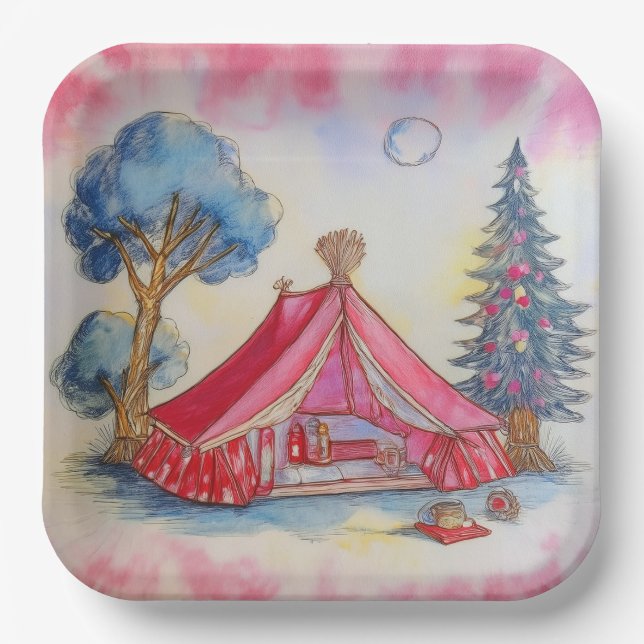 Glamping Paper Plate (Front)