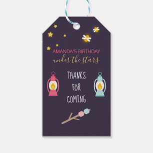Glamping Party custom Guest Favour Gift Tags