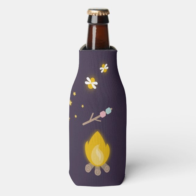 Glamping Party customisable Bottle Cooler (Bottle Front)