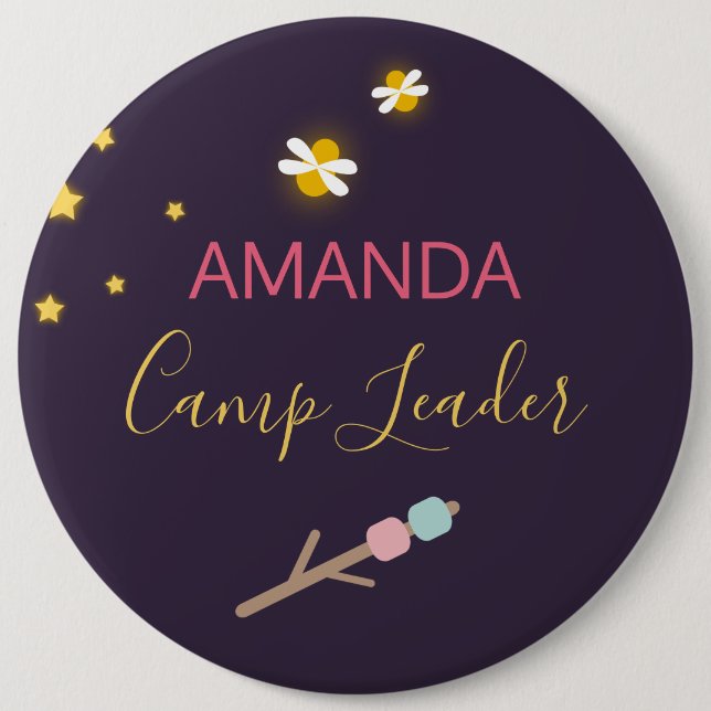 Glamping Party Identification 6 Cm Round Badge (Front)