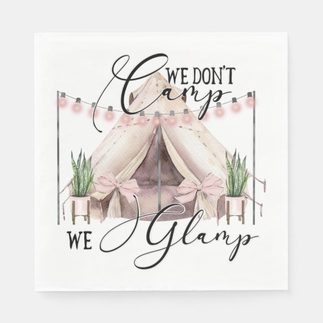 Glamping Party Napkin (Front)