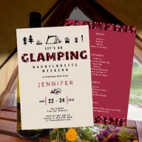 Glamping Plaid Rhinestones Bachelorette Weekend