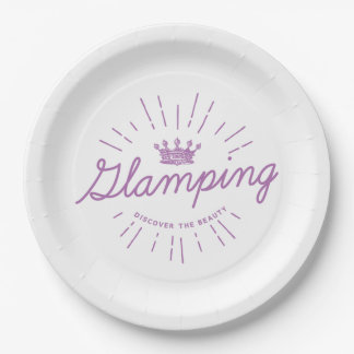 Glamping Queen Paper Plate