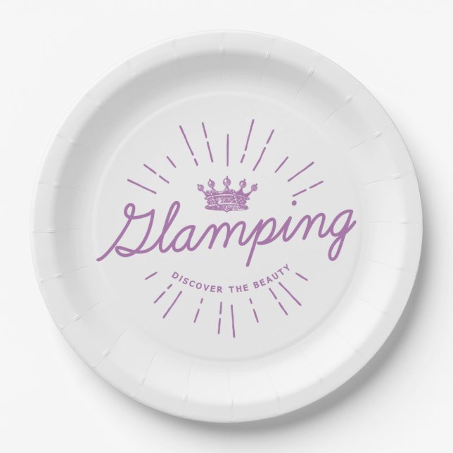 Glamping Queen Paper Plate (Front)