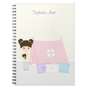 Glamping Sleepover Party Spiral Notebook