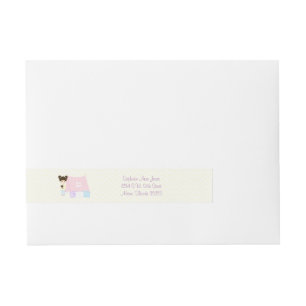 Glamping Sleepover Party Wraparound Address Label