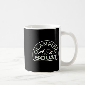 Glamping squad funny camping trip mountain sun coffee mug