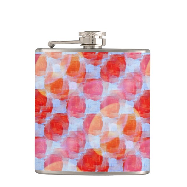 Glare from design texture background hip flask (Front)