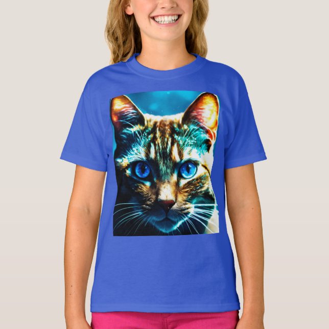 Glare of the Night – Kids Basic Cat T-Shirt (Front)