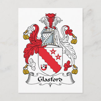 Glasford Family Crest Postcard