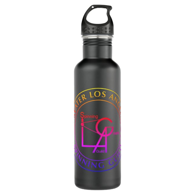GLASG Rainbow Gradient Logo Water Bottle (Front)