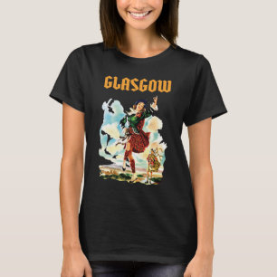 Glasgow Bagpiper Retro Travel T-Shirt