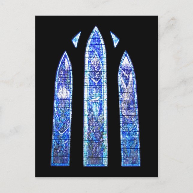 Glasgow cathedral church window postcard (Front)