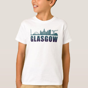 Glasgow City Cityscape Skyline Funny Gift Idea T-Shirt