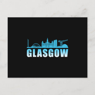 Glasgow City Cityscape Skyline Trip Funny Gift Postcard