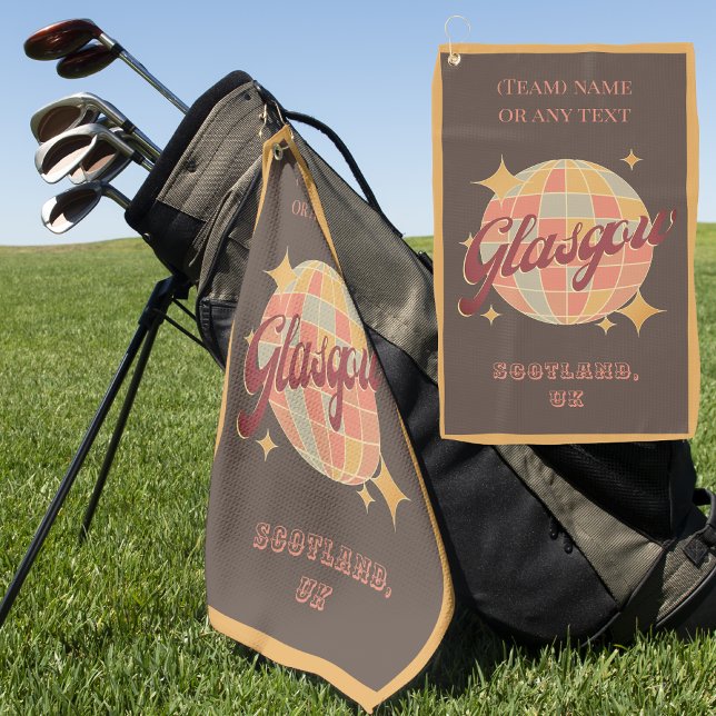 Glasgow City Scotland UK british golfing golfer Golf Towel (Creator Uploaded)
