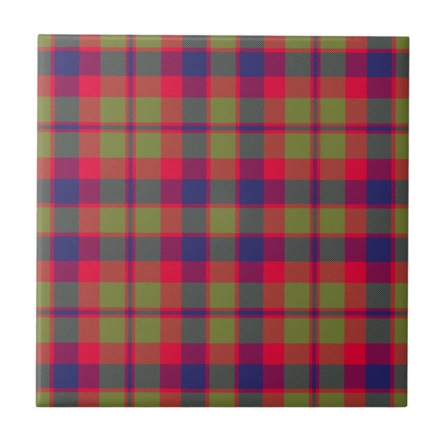 Glasgow Clan Hunting Tartan Plaid Tile (Front)