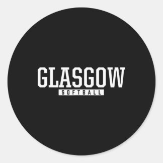Glasgow High School Softll  Classic Round Sticker