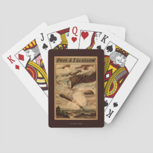 Glasgow Hot Air Balloon Circus Theatre Poster Playing Cards