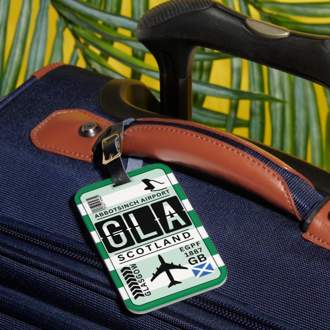 Glasgow Luggage Tag (Front Insitu 1)