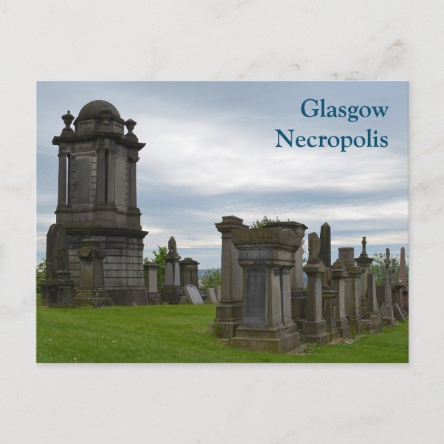 Glasgow Necropolis Graves Postcard (Front)