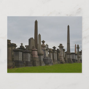 Glasgow Necropolis Graves Postcard