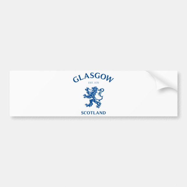 GLASGOW, SCOTLAND BUMPER STICKER (Front)