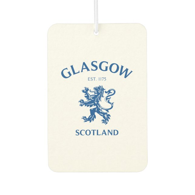 GLASGOW, SCOTLAND CAR AIR FRESHENER (Front)