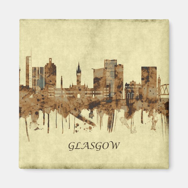 Glasgow Scotland Cityscape Magnet (Front)