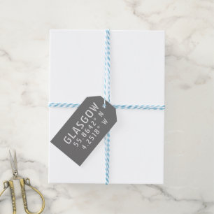 Glasgow Scotland Latitude & Longitude Gift Tags
