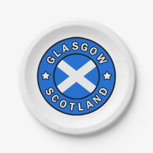 Glasgow Scotland Paper Plate