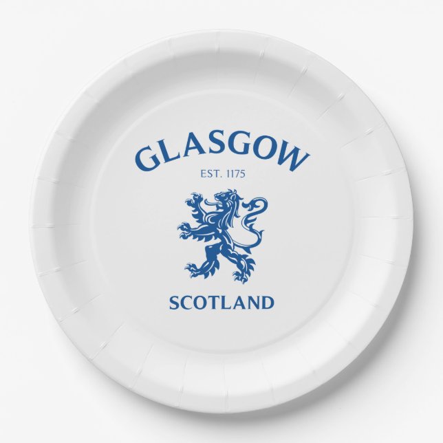 GLASGOW, SCOTLAND PAPER PLATE (Front)