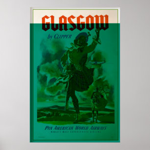 Glasgow Scotland Scotsman Celtic Edinburgh St Poster