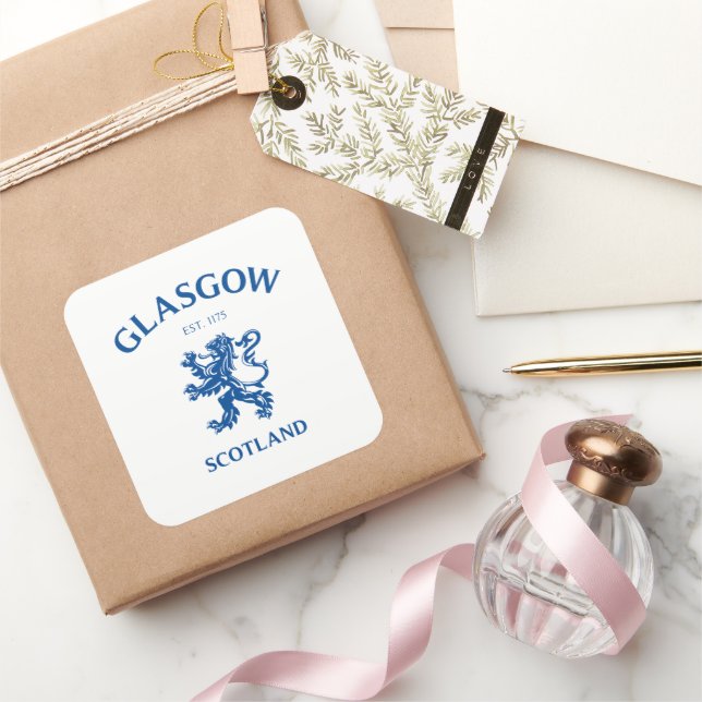 GLASGOW, SCOTLAND SQUARE STICKER (Gifting)