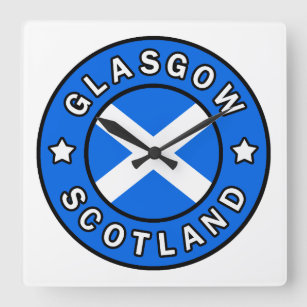 Glasgow Scotland Square Wall Clock