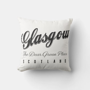 Glasgow Scotland "The Dear Green Place" Cushion