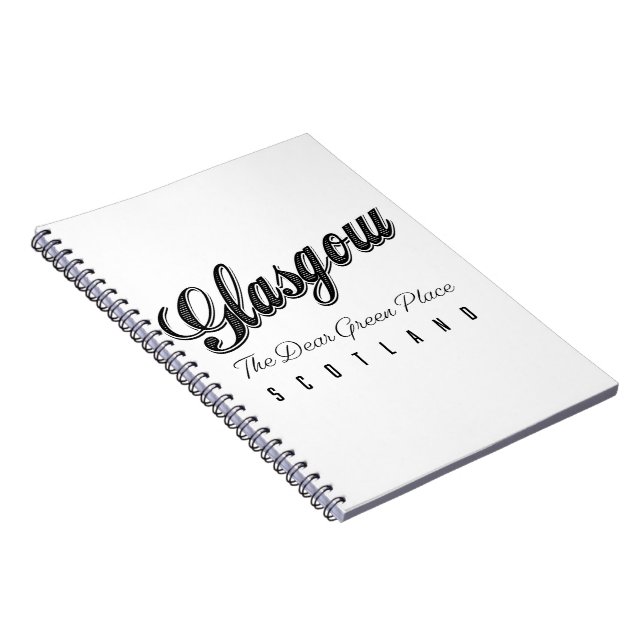 Glasgow Scotland "The Dear Green Place" Notebook (Right Side)