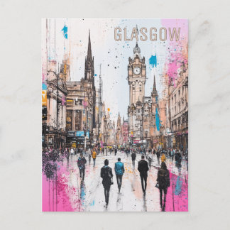 Glasgow Scotland Travel Postcard