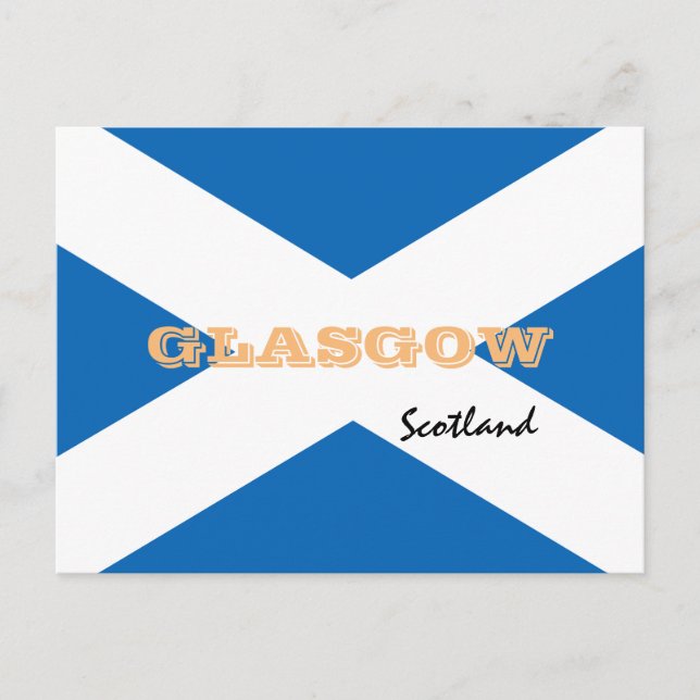 Glasgow - Scottish flag & Scotland /sports fans Postcard (Front)