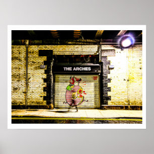 Glasgow street scene poster
