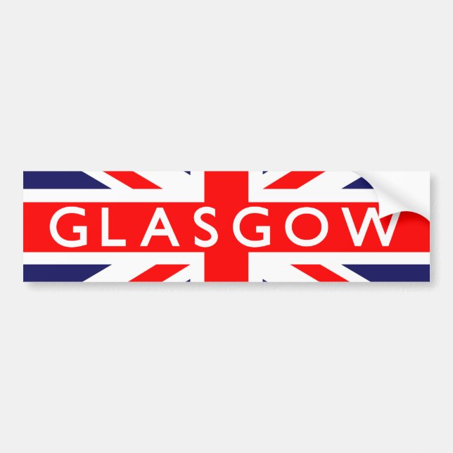 Glasgow UK Flag Bumper Sticker (Front)